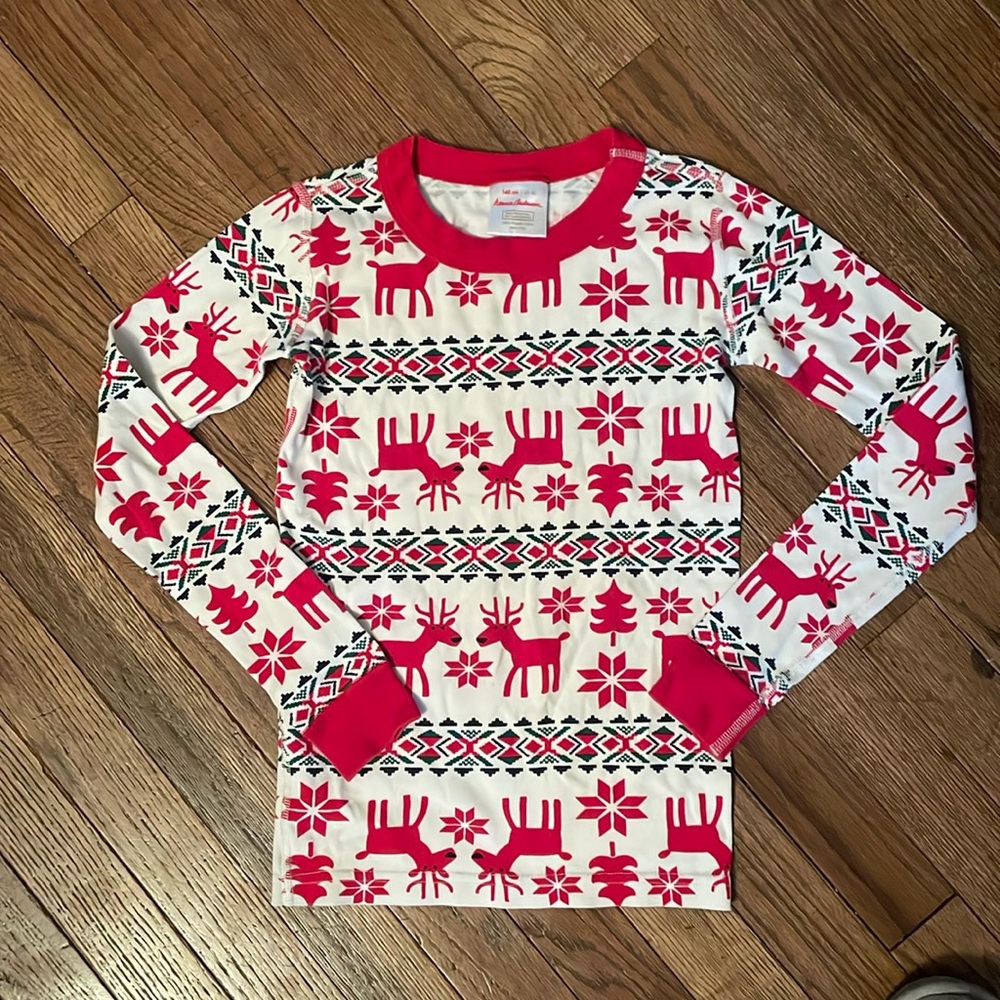 Hanna Andersson dear deer long John pajama top